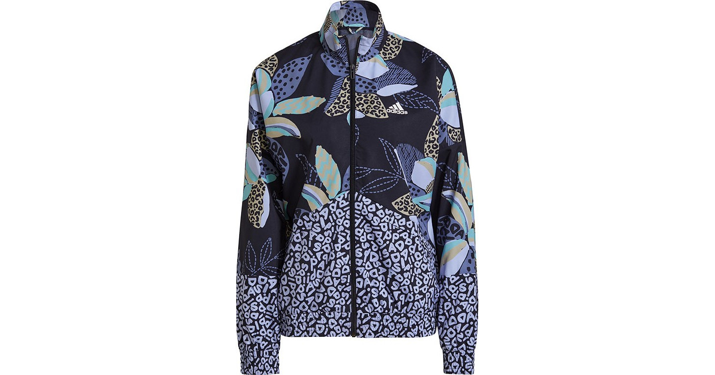 farm rio print relaxed lightweight windbreaker