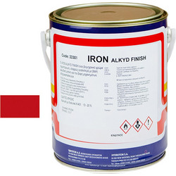 Hydroton Iron Alkyd Finish Βερνικόχρωμα Μετάλλου Κόκκινο Ral-3020 Gloss 2.5lt