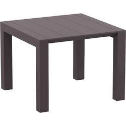 Siesta Vegas Τετράγωνο Τραπέζι Κήπου Rattan Καφέ 100x100cm 53.0232