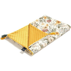 La Millou Vintage Meadow Κουβέρτα Αγκαλιάς Βελουτέ 80x100 Λευκή Κίτρινη