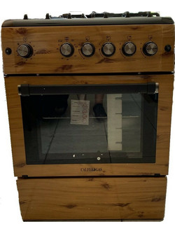 Calfer Gas F6TX40GF-B WOOD Κουζίνα Αερίου 64lt με Εστίες Αερίου 60cm