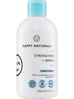 Happy Naturals Strengthen & Repair Φυτικό Conditioner για Επανόρθωση & Ψαλίδα για Ξηρά & Ταλαιπωρημένα Μαλλιά 300ml
