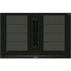 Siemens EX875LX57E Black Επαγωγική Εστία Αυτόνομη με Ενσωματωμένο Απορροφητήρα & Λειτουργία Κλειδώματος 81.2x52cm