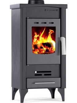 Thermiki ATS 75-10 Black-Grey Ατσάλινη Ξυλόσομπα 7kW