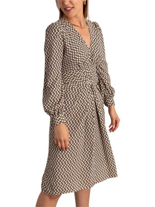 Diane Von Furstenberg Myla Midi Καθημερινό Φόρεμα DVFDL3Q001LOGOI-B2355
