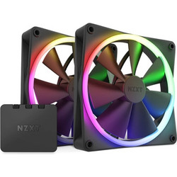 NZXT F140 Case Fan 140mm RGB με Σύνδεση 4-Pin PWM 2τμχ Black