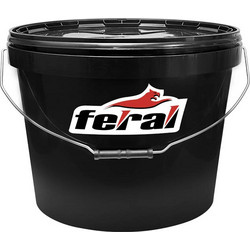 Κουβάς Οβάλ Μαύρος Με Καπάκι 18Lt Feral