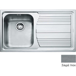 Franke Logica LLL 611 Σαγρέ Δεξιά Νεροχύτης Inox Σαγρέ