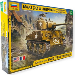 Zvezda M4A3 Sherman 76W Συναρμολογούμενο Πλαστικό Μοντέλο Τανκ 1:35