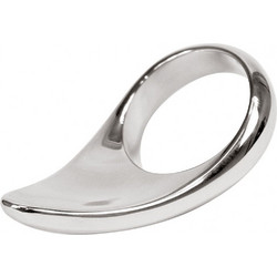 Metal Hard Cock Teardrop 55mm Δαχτυλίδι Πέους Μεταλλικό 5.5cm Ασημί