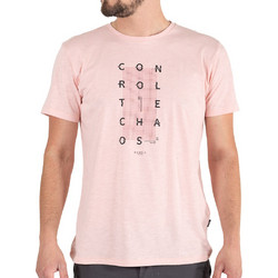 Graphic Print Flama T-Shirt DOUBLE TS-201 ανοιχτό Ροζ