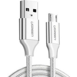 Καλώδιο Φόρτισης UGREEN (US290) USB-A σε Micro USB - 2.4A, QC, USB 2.0 - Braided - 1m - Λευκό US290 60151