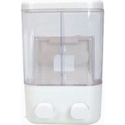 Dispenser - Σαπουνοθήκη 600ml Τοίχου Διπλή 2 x 300ml E-1098 Sidirela