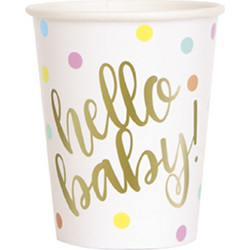 HELLO BABY - ΧΑΡΤΙΝΑ ΠΟΤΗΡΙΑ 9ΟZ, 8 ΤΕΜ