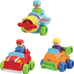 Tomy Toomies Push & Go Αυτοκίνητο, Αεροπλάνο, Φορτηγό 3 Σχέδια 12+ Μηνών