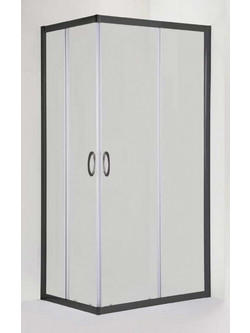 Amco Nettuno 1142 Καμπίνα Ντουζιέρας 80x120cm Ορθογώνια Μαύρο Ματ πλαίσιο