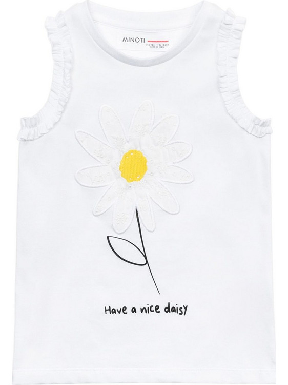Minoti Daisy Παιδικό T-Shirt Αμάνικο Λευκό CHAIN2