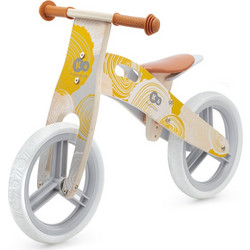 Kinderkraft Runner 2021 Παιδικό Ποδήλατο Ισορροπίας Ξύλινο Κίτρινο