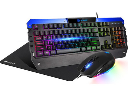 Sades Battle Ram Σετ Gaming Πληκτρολόγιο RGB Black