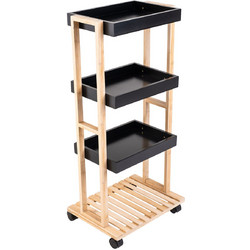 Estia 01-13035 Τρόλεϊ Ξύλινο 4 Θέσεων 40x30x88cm
