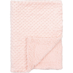 BimbiDreams Bimbi Pirulos Dots Sherpa Κουβέρτα Αγκαλιάς Βελουτέ 80x100 Σομόν