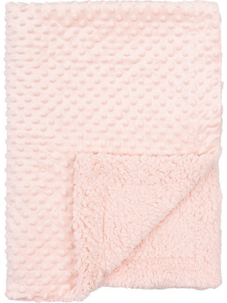 BimbiDreams Bimbi Pirulos Dots Sherpa Κουβέρτα Αγκαλιάς Βελουτέ 80x100 Σομόν