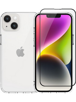 Vivid Gelly Set Θήκη + Αντιχαρακτικό Τζαμάκι Full Face Black (iPhone 14)