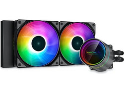 Deepcool Castle 240EX Black Υδρόψυξη CPU 120mm ARGB για Socket AM2 / AM2+ / AM3 / AM3+ / FM1 / FM2 / 115x / 1366 / 2011 / 2066 / 2011-3 / AM4 / FM2+ / TR4 / 1200 / sTRX4 / 1700