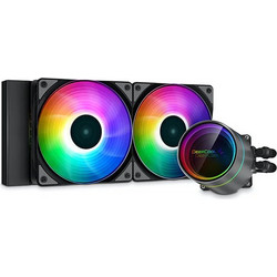 Deepcool Castle 240EX Black Υδρόψυξη CPU 120mm ARGB για Socket AM2 / AM2+ / AM3 / AM3+ / FM1 / FM2 / 115x / 1366 / 2011 / 2066 / 2011-3 / AM4 / FM2+ / TR4 / 1200 / sTRX4 / 1700