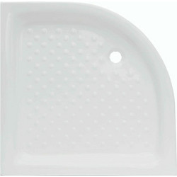 Tema Simple Round SI 8080 R Ημικυκλική Πορσελάνινη Ντουζιέρα 80x80cm Λευκή