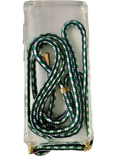 GOOSPERY CLEAR CASE WITH STRAP IPHONE 7 PLUS/8 PLUS - NAVY GREEN