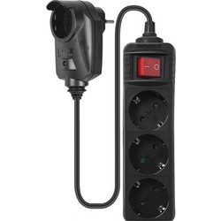 Πολύπριζο Ασφαλείας Sonora 3+1 Schuko S1PSB301 Black 1.5m (230-0045)