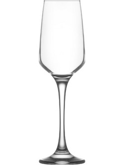 LAV Σετ Ποτήρια Σαμπάνιας Γυάλινα Κολωνάτα Lal 230ml 6τμχ LVLAL54523F