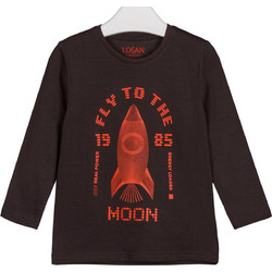 Losan Παιδικό T-Shirt Μακρυμάνικο Ανθρακί 125-1207AL-069