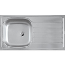 Ανοξείδωτος Νεροχύτης Inox Σατινέ MartinHome Μ43.5xΠ86cm Ασημί AE 8650