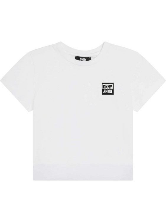 DKNY Παιδικό T-Shirt Κοντομάνικο Λευκό D35S86-10P
