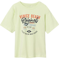 Name It Παιδικό T-Shirt Κοντομάνικο Lime 13214372