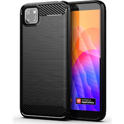 Powertech Carbon Flex Back Cover Black (Huawei Y5p)