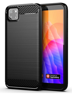 Powertech Carbon Flex Back Cover Black (Huawei Y5p)