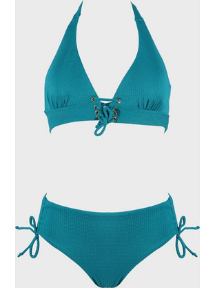 Gsecret Bikini Set Τριγωνάκι με Ενίσχυση Πετρόλ B5057-22139