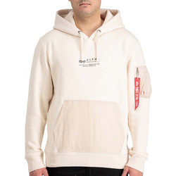Alpha Industries Ανδρικό Φούτερ με Κουκούλα & Τσέπες Λευκό 108330-578