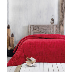 Rythmos Κουβερτοπάπλωμα Μονό 160x220 Croco Red