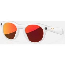 Oakley Meta HSTN Smart glasses Prizm Ruby Lenses, S/M, Frame Warm Grey (00W8002 80020451)