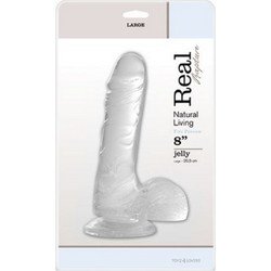 Toyz4lovers Real Rapture Natural Living Fire Passion Ρεαλιστικό Dildo με Βεντούζα & Όρχεις 20cm Clear