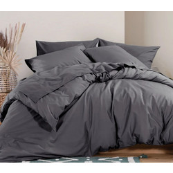 Παπλωματοθήκη Μονή Basic 160Χ240 Nef-Nef Homeware - 107 - Dark grey