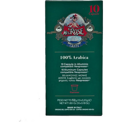 Mrs Rose Κάψουλες Espresso 100% Arabica Συμβατές με Μηχανή Nespresso 10τμχ