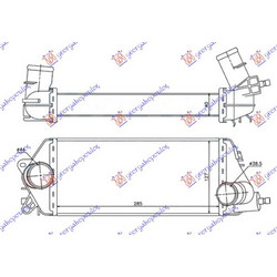 Ψυγειο Intercooler 1.4 D Πετρελαιο (285x125x40) Mini COOPER/ONE (R50/R53) 02-06 - 050706210