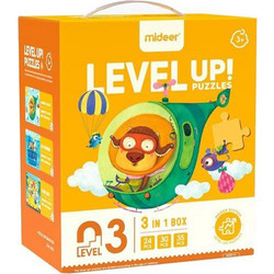 Παιδικό Puzzle Mideer Level Up 3 Free Navigation 24 + 30 + 35 Κομμάτια