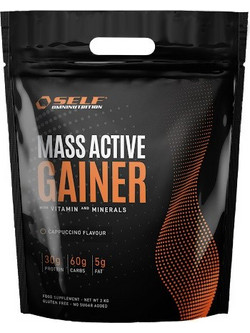 Self Omninutrition Mass Active Gainer Cappuccino Πρωτεΐνη Ορού Γάλακτος Όγκου Χωρίς Γλουτένη 2kg