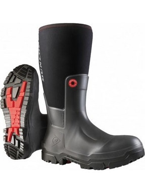 Dunlop Snugboot Pioneer Γαλότσες Εργασίας Γονάτου Μαύρες